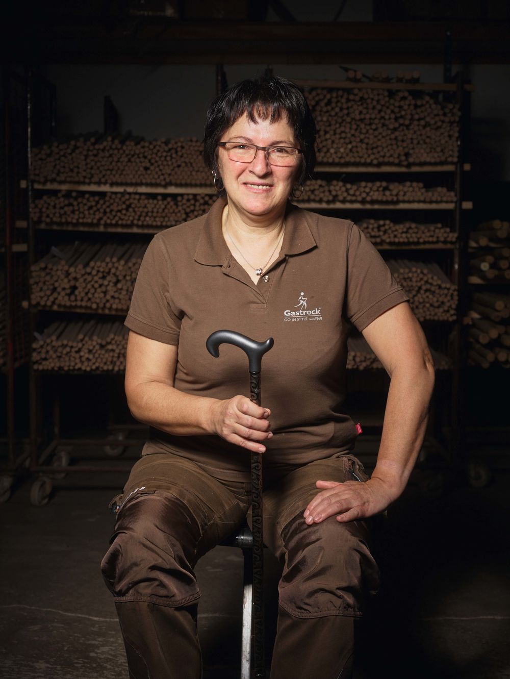 Petra Eib, Facharbeiterin für Stockverarbeitung