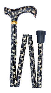 CLASSIC CANES SCHLANK-FALTSTOCK "VÖGEL", SCHWARZ 