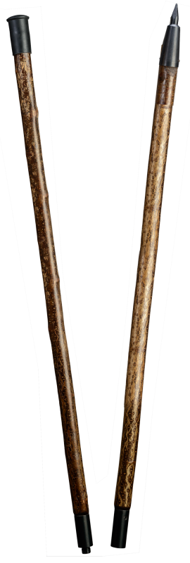 ALPENSTANGE HASEL ZWEITEILIG, HANDGESCHMIEDETE MASSIVE SPITZE 